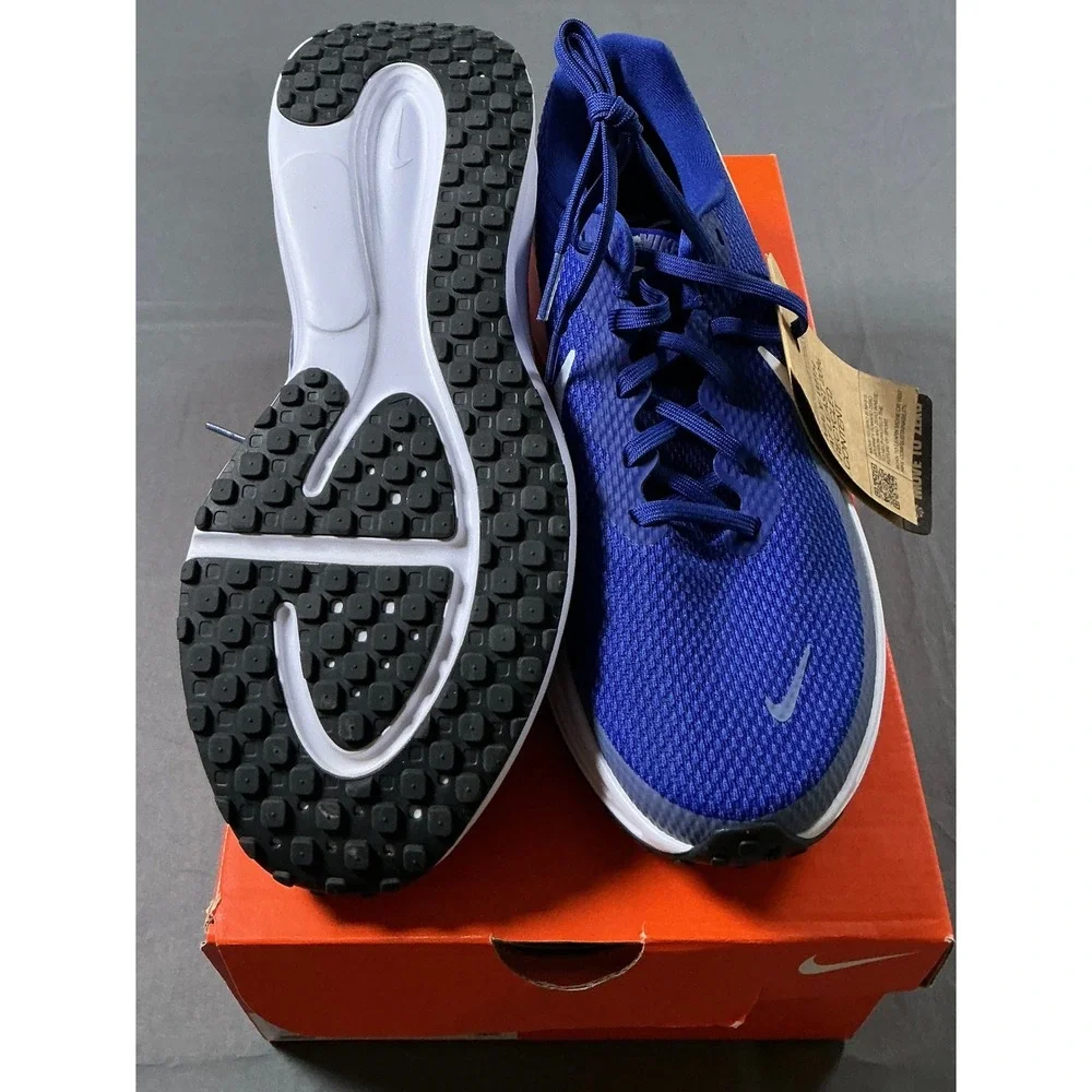 Nike Revolution 6 Next Nature Men Deep Royal Blue White Running Shoes Size 8.5